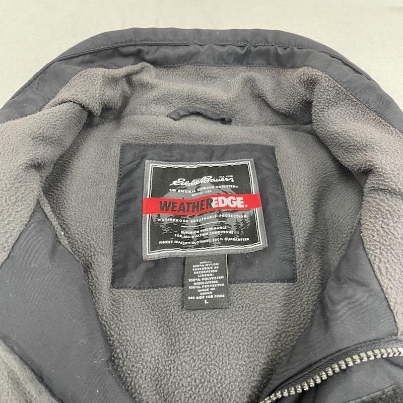 エディーバウアー Eddie Bauer ジャケット、上着 ジャンパー、ブルゾン ヴィンテージ 刺繍 ロゴ WETHEREDGE マウンテンパーカー ジャケット L ロゴ、文字 X 刺繍 黒 / ブラック / black メンズ USED 古着 中古 50128062