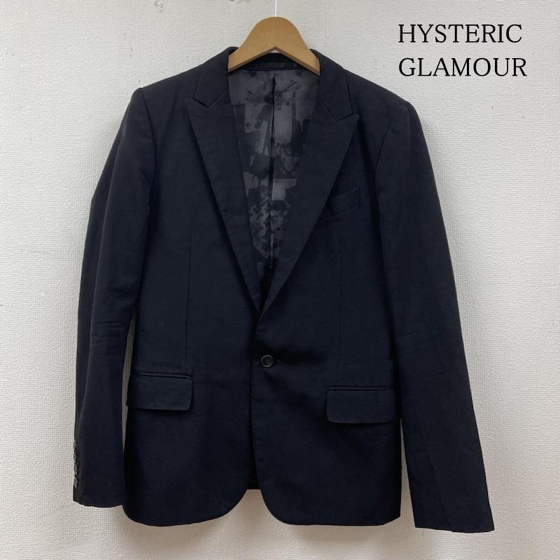 ヒステリックグラマー HYSTERIC GLAMOUR ジャケット、上着 ジャケット、ブレザー xxx ノッチドラペル テーラード ウール ジャケット ブルゾン 裏地総柄 1B M 無地 黒 / ブラック / black メンズ USED 古着 中古 50128067