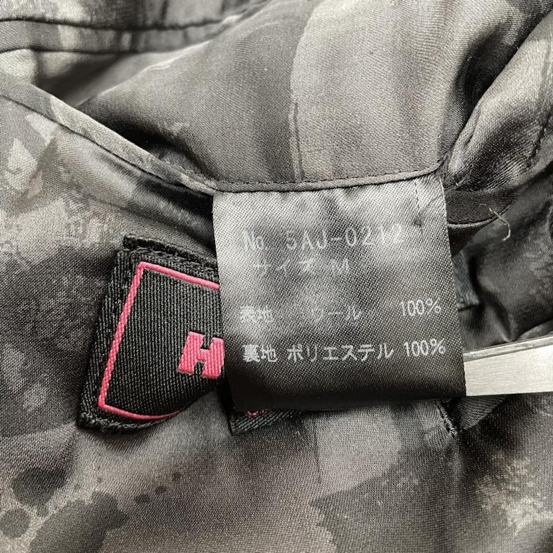 ヒステリックグラマー HYSTERIC GLAMOUR ジャケット、上着 ジャケット、ブレザー xxx ノッチドラペル テーラード ウール ジャケット ブルゾン 裏地総柄 1B M 無地 黒 / ブラック / black メンズ USED 古着 中古 50128067