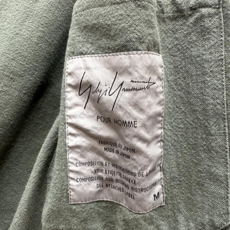 ヨウジヤマモトプールオム Yohji Yamamoto POUR HOMME ジャケット、上着 ジャンパー、ブルゾン 95ss バンドカラー マオカラー ジャケット 装飾 HB-J86-096 M カーキ / カーキ / khaki メンズ USED 古着 中古 50128085