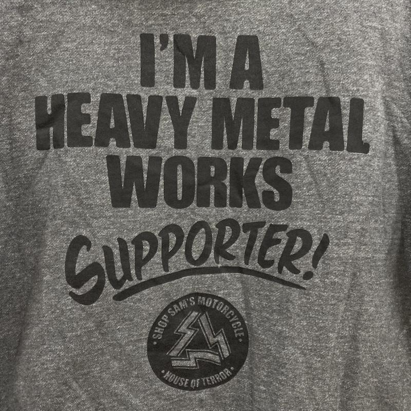 古着 USED パーカー 長袖 SHOP SAMS サムズ heavy metal works スナップ フーディー パーカー XL ロゴ、文字 X プリント X 刺繍 灰 / グレー / gray X 紺 / ネイビー / navy メンズ USED 古着 中古 50128111