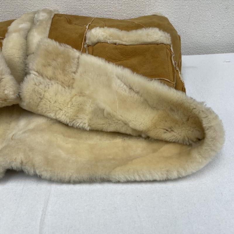 古着 USED ベスト ベスト ヴィンテージ 本革 パッチワーク レザー 肉厚 ボア ベスト 鍵ホック 無地 ベージュ / ベージュ / beige メンズ USED 古着 中古 50128162