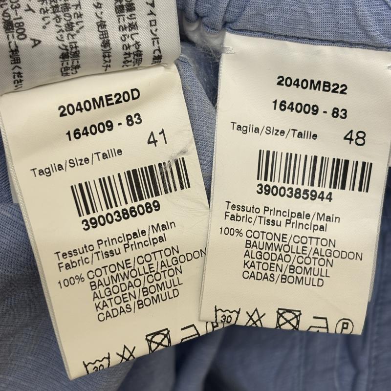 エムエスジーエム MSGM セットアップ セットアップ 2040ME20D B22 水色 ライトブルー コットン セットアップ 長袖シャツ ハーフ ショート パンツ - 水色 / ライトブルー / メンズ USED 古着 中古 50128181