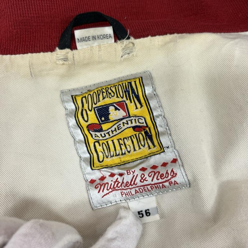 ミッチェルアンドネス Mitchell&Ness ジャケット、上着 ジャンパー、ブルゾン MLB Atlanta Braves メジャーリーグ ブレーブス スタジャン - 黒 / ブラック / black メンズ USED 古着 中古 50128201