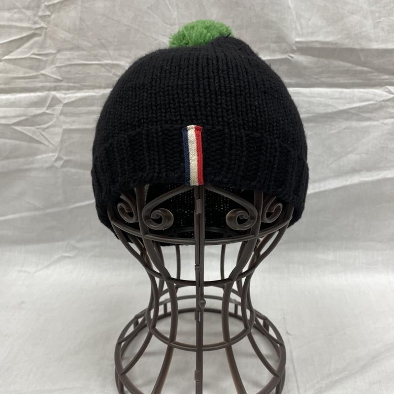 モンクレール MONCLER 帽子 ニット帽 102-09V-99042-00 96611 ニット帽 ビーニー ボンボン ウール - 黒 / ブラック / black メンズ USED 古着 中古 50128232