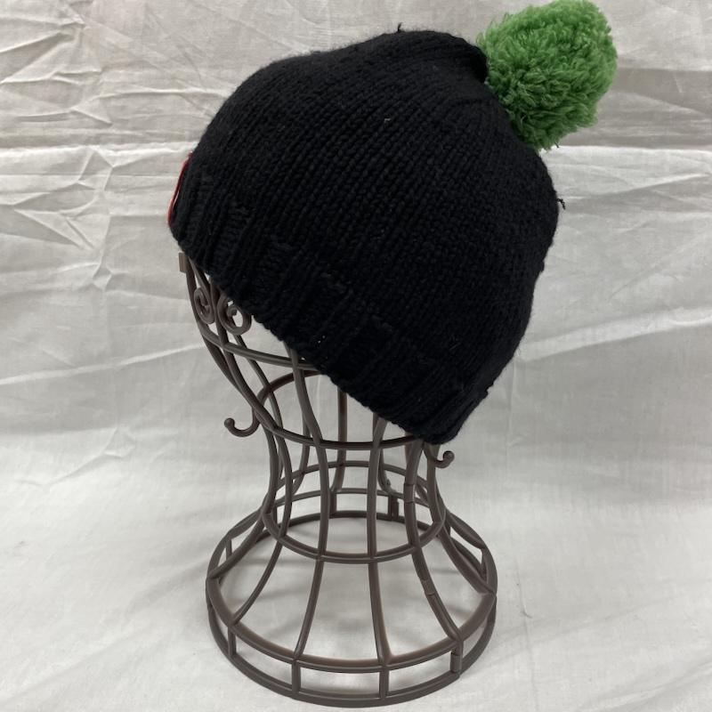 モンクレール MONCLER 帽子 ニット帽 102-09V-99042-00 96611 ニット帽 ビーニー ボンボン ウール - 黒 / ブラック / black メンズ USED 古着 中古 50128232