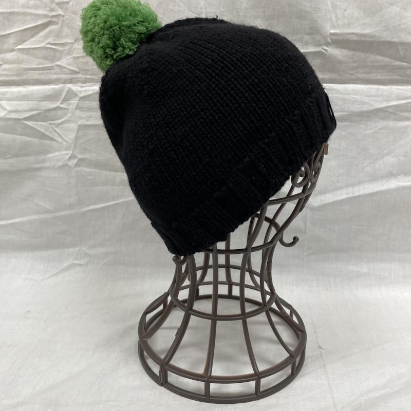 モンクレール MONCLER 帽子 ニット帽 102-09V-99042-00 96611 ニット帽 ビーニー ボンボン ウール - 黒 / ブラック / black メンズ USED 古着 中古 50128232