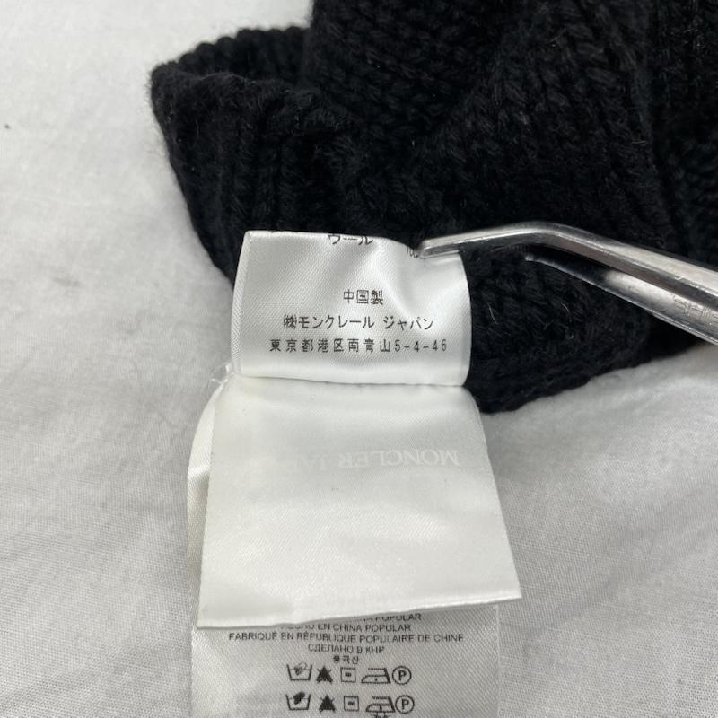 モンクレール MONCLER 帽子 ニット帽 102-09V-99042-00 96611 ニット帽 ビーニー ボンボン ウール - 黒 / ブラック / black メンズ USED 古着 中古 50128232