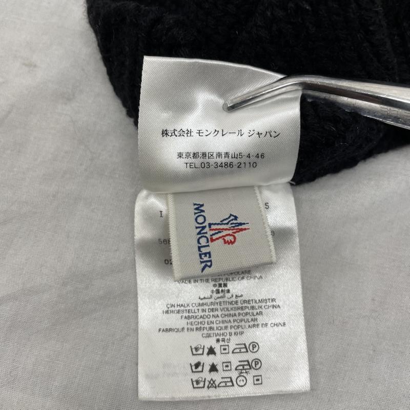 モンクレール MONCLER 帽子 ニット帽 102-09V-99042-00 96611 ニット帽 ビーニー ボンボン ウール - 黒 / ブラック / black メンズ USED 古着 中古 50128232
