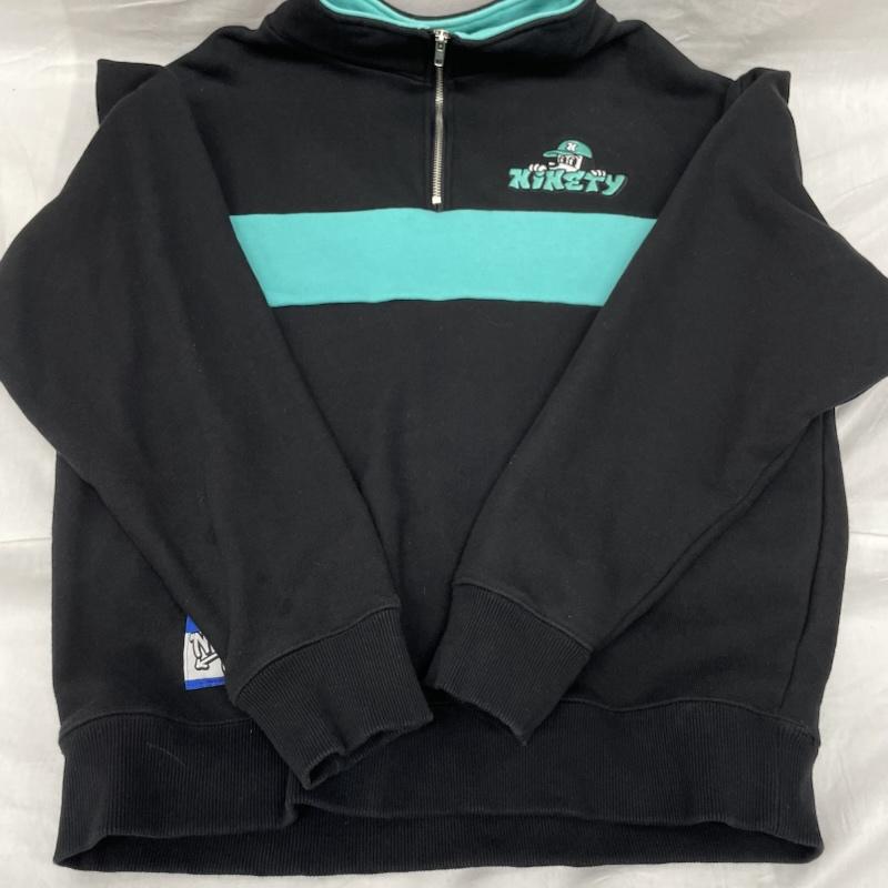 古着 USED トレーナー 長袖 9090×centimeter Half-Zip Sweat ハーフジップ スウェット L 黒 / ブラック / black メンズ USED 古着 中古 50128270