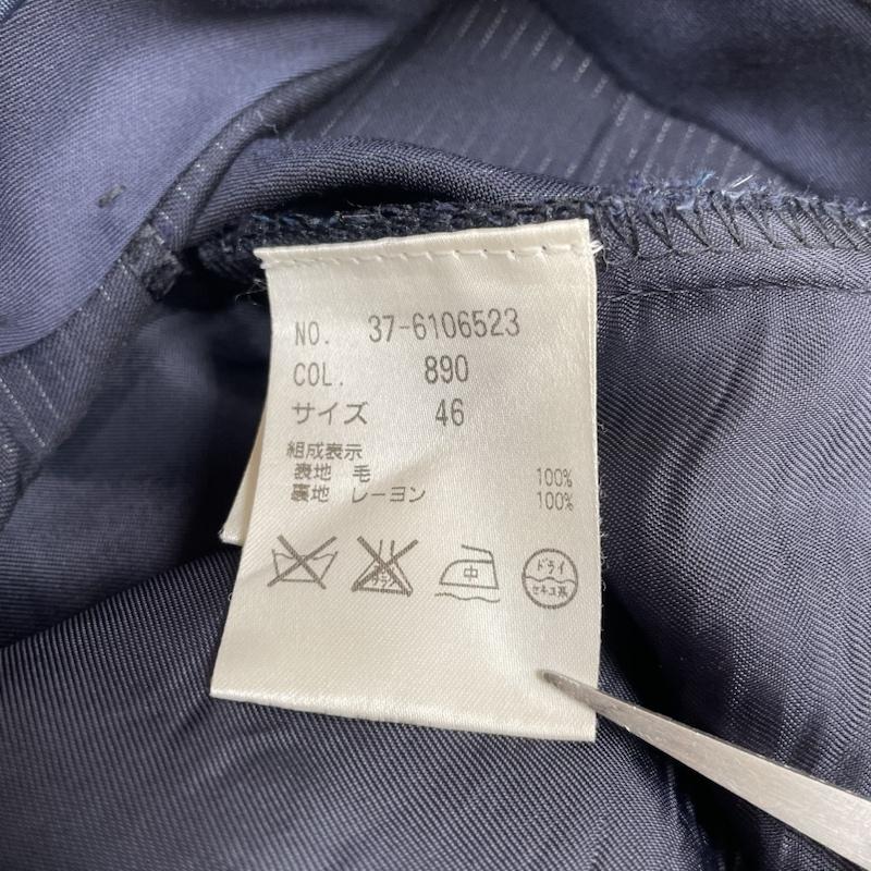 アクネストゥディオズ Acne Studios パンツ スラックス ウール ブレンド テーラード トラウザーズ パンツ ストライプ ジップフライ 46 ストライプ 紺 / ネイビー / navy メンズ USED 古着 中古 50128483