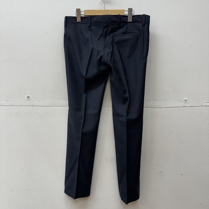 バレンシアガ BALENCIAGA パンツ スラックス Plaid Slacks Pants センタープレス チェック スラックス パンツ 486011 TWI05 48 紺 / ネイビー / navy メンズ USED 古着 中古 50128494
