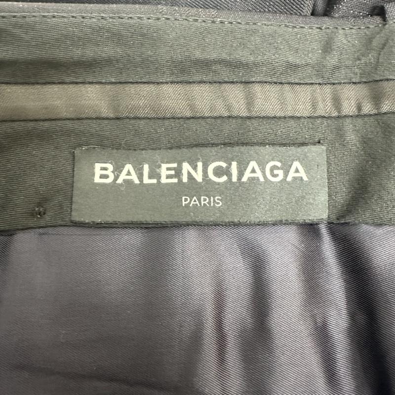 バレンシアガ BALENCIAGA パンツ スラックス Plaid Slacks Pants センタープレス チェック スラックス パンツ 486011 TWI05 48 紺 / ネイビー / navy メンズ USED 古着 中古 50128494