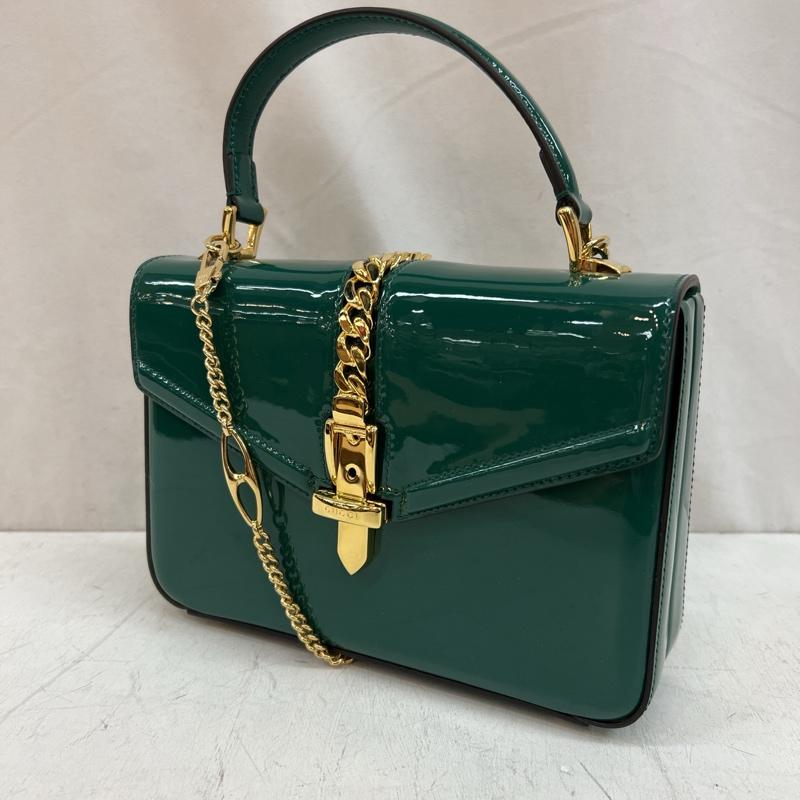グッチ GUCCI ショルダーバッグ ショルダーバッグ シルヴィ1969 2WAY チェーン ゴールド金具 589479 - 緑 / グリーン / green レディース USED 古着 中古 50128583