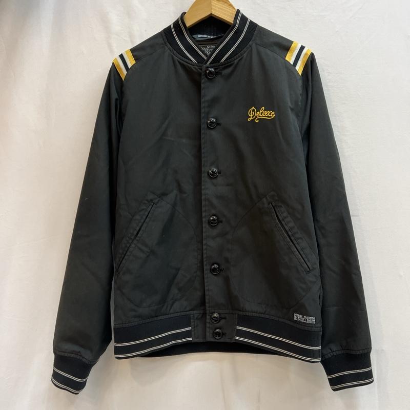 デラックス DELUXE ジャケット、上着 ジャンパー、ブルゾン 刺繍 コットン スタジャン L 黒 / ブラック / black メンズ USED 古着 中古 50128592
