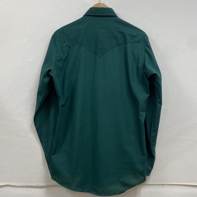 ヴィンテージ VINTAGE シャツ、ブラウス 長袖 CHUTE♯1 70’s 80 s ウェスタンシャツ ホースシュー 馬蹄 刺繍 - 刺繍 緑 / グリーン / green メンズ USED 古着 中古 50128602