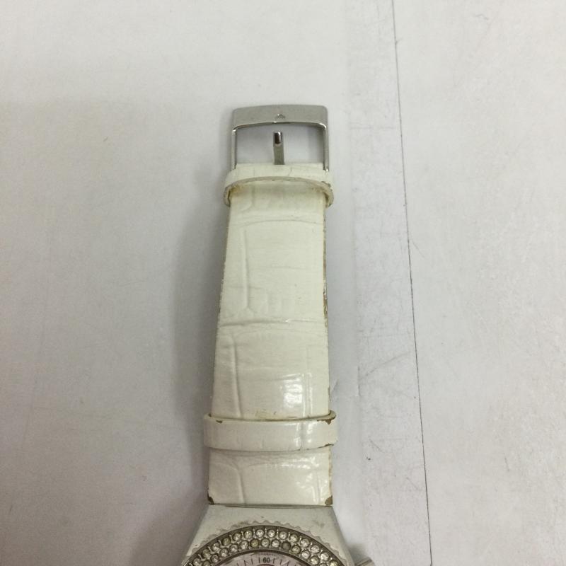 フォリフォリ Folli Follie 腕時計 アナログ（クォーツ式） Folli Follie チェンジウォッチ クオーツ 革ベルト F212CHR 白盤 - 黒 / ブラック / black レディース USED 古着 中古 50128609