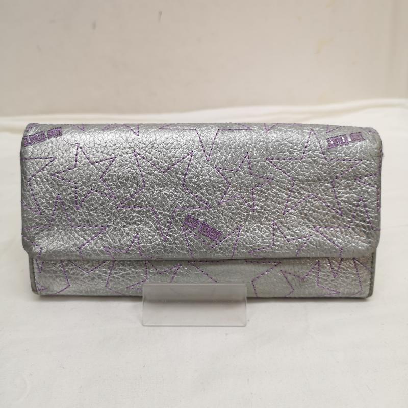 アナスイ ANNASUI 財布 長財布 オーバーザムーン 外がま口 長財布 - 銀 / シルバー / silver color レディース USED 古着 中古 50128615