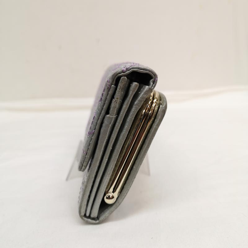 アナスイ ANNASUI 財布 長財布 オーバーザムーン 外がま口 長財布 - 銀 / シルバー / silver color レディース USED 古着 中古 50128615