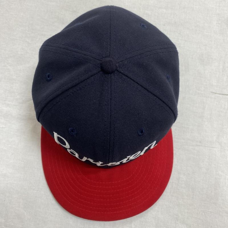 ニューエラ NEW ERA 帽子 キャップ KITSUNE TEE コラボ 別注 Parisien 59fifty MAISON KITSUNE ベースボール キャップ 57.7cm - ロゴ、文字 X 刺繍 紺 / ネイビー / navy X 赤 / レッド / red メンズ USED 古着 中古 50128631
