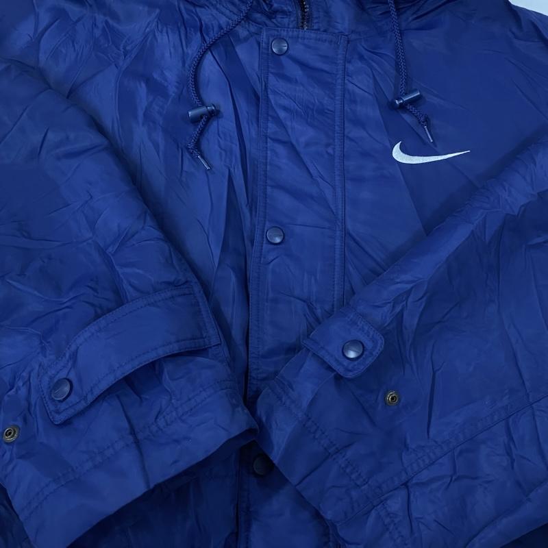 ナイキ NIKE ジャケット、上着 ジャンパー、ブルゾン NIKE vintage 90s 銀タグ ベンチコート ネイビーブルー 裏ボア XL ロゴ、文字 X 刺繍 紺 / ネイビー / navy X 青 / ブルー / blue メンズ USED 古着 中古 50128644