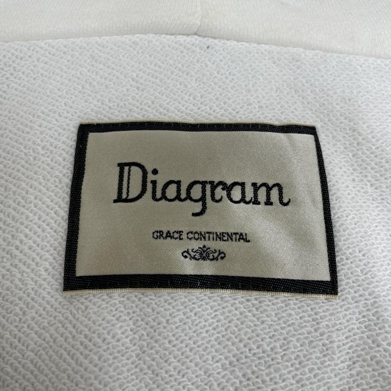 ダイアグラムグレースコンチネンタル DIAGRAMGRACECONTINENTAL パーカー 長袖 ロング ガウン カーディガン パーカー 前開き ビジュー 刺繍 36 白 / ホワイト / white レディース USED 古着 中古 50128652