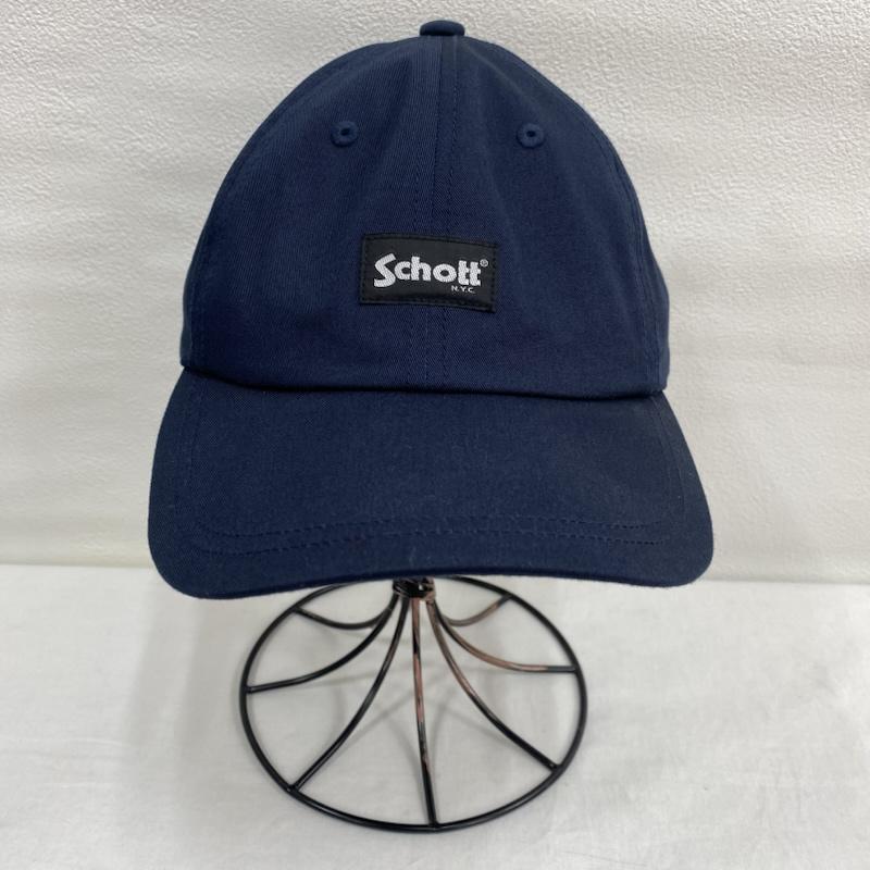 ショット schott 帽子 キャップ ワンポイント ロゴ ベーシック キャップ SC037 ベルトアジャスター - ロゴ、文字 紺 / ネイビー / navy メンズ USED 古着 中古 50128662