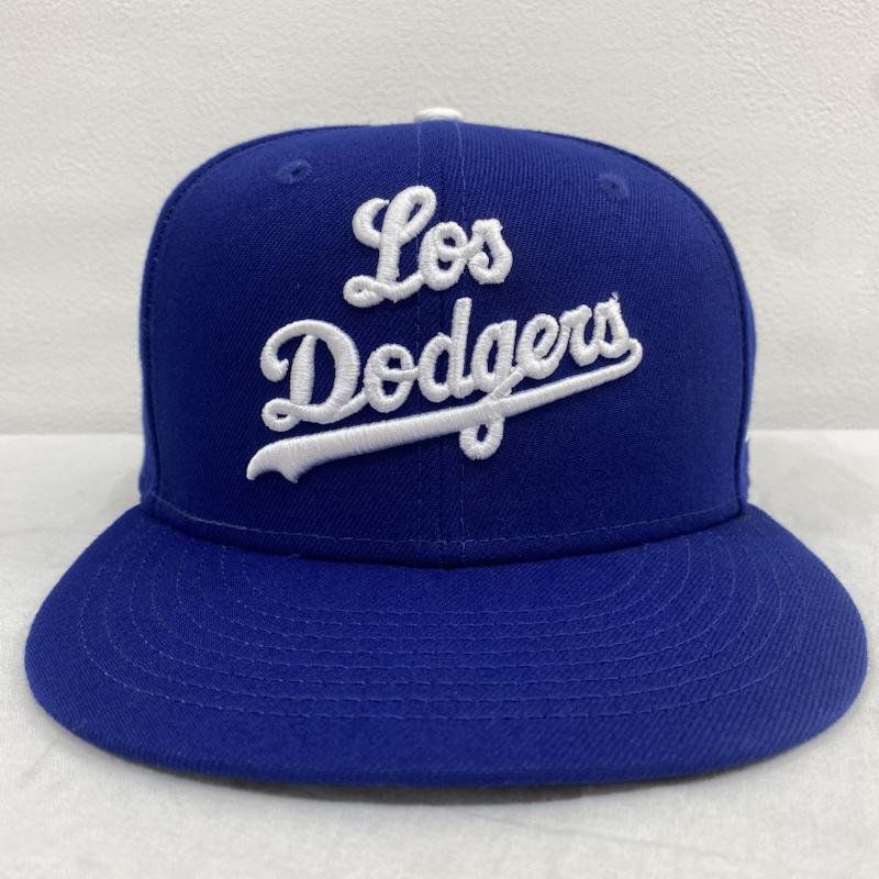 ニューエラ NEW ERA 帽子 キャップ 59FIFTY OFFICIAL ON-FIELD CAP ロサンゼルス ドジャース - ロゴ、文字 X 刺繍 青 / ブルー / blue X 白 / ホワイト / white メンズ USED 古着 中古 50128667