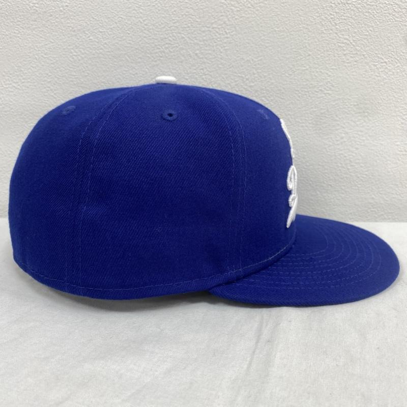 ニューエラ NEW ERA 帽子 キャップ 59FIFTY OFFICIAL ON-FIELD CAP ロサンゼルス ドジャース - ロゴ、文字 X 刺繍 青 / ブルー / blue X 白 / ホワイト / white メンズ USED 古着 中古 50128667
