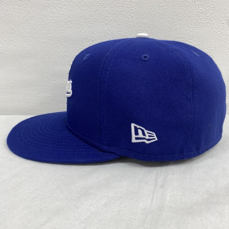 ニューエラ NEW ERA 帽子 キャップ 59FIFTY OFFICIAL ON-FIELD CAP ロサンゼルス ドジャース - ロゴ、文字 X 刺繍 青 / ブルー / blue X 白 / ホワイト / white メンズ USED 古着 中古 50128667