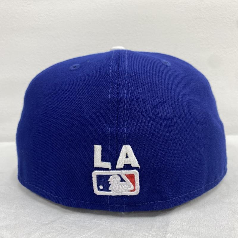 ニューエラ NEW ERA 帽子 キャップ 59FIFTY OFFICIAL ON-FIELD CAP ロサンゼルス ドジャース - ロゴ、文字 X 刺繍 青 / ブルー / blue X 白 / ホワイト / white メンズ USED 古着 中古 50128667