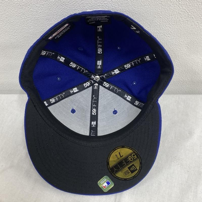 ニューエラ NEW ERA 帽子 キャップ 59FIFTY OFFICIAL ON-FIELD CAP ロサンゼルス ドジャース - ロゴ、文字 X 刺繍 青 / ブルー / blue X 白 / ホワイト / white メンズ USED 古着 中古 50128667