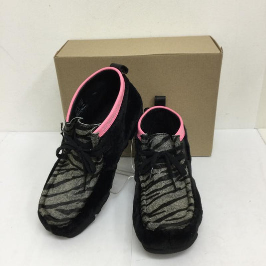 クラークス Clarks ブーツ ショートブーツ atmos(アトモス) CLARKS(クラークス) Wallabee Genブラックタイガープリントハラコワラビーシューズ UK：7 黒 / ブラック / black メンズ USED 古着 中古 50128674