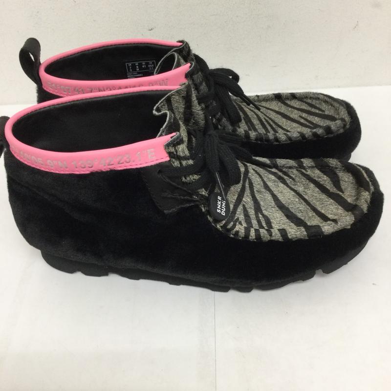 クラークス Clarks ブーツ ショートブーツ atmos(アトモス) CLARKS(クラークス) Wallabee Genブラックタイガープリントハラコワラビーシューズ UK：7 黒 / ブラック / black メンズ USED 古着 中古 50128674