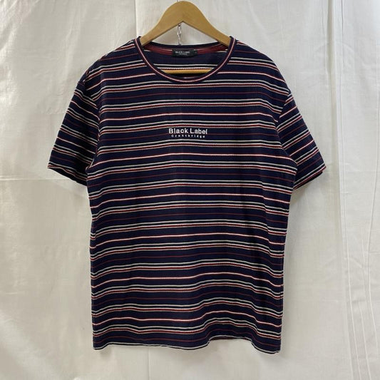 ブラックレーベル・クレストブリッジ BLACK LABEL CRESTBRIDGE Tシャツ 半袖 ロープボーダーTシャツ NAVY L L ロゴ、文字 X ボーダー柄 紺 / ネイビー / navy メンズ USED 古着 中古 50128687