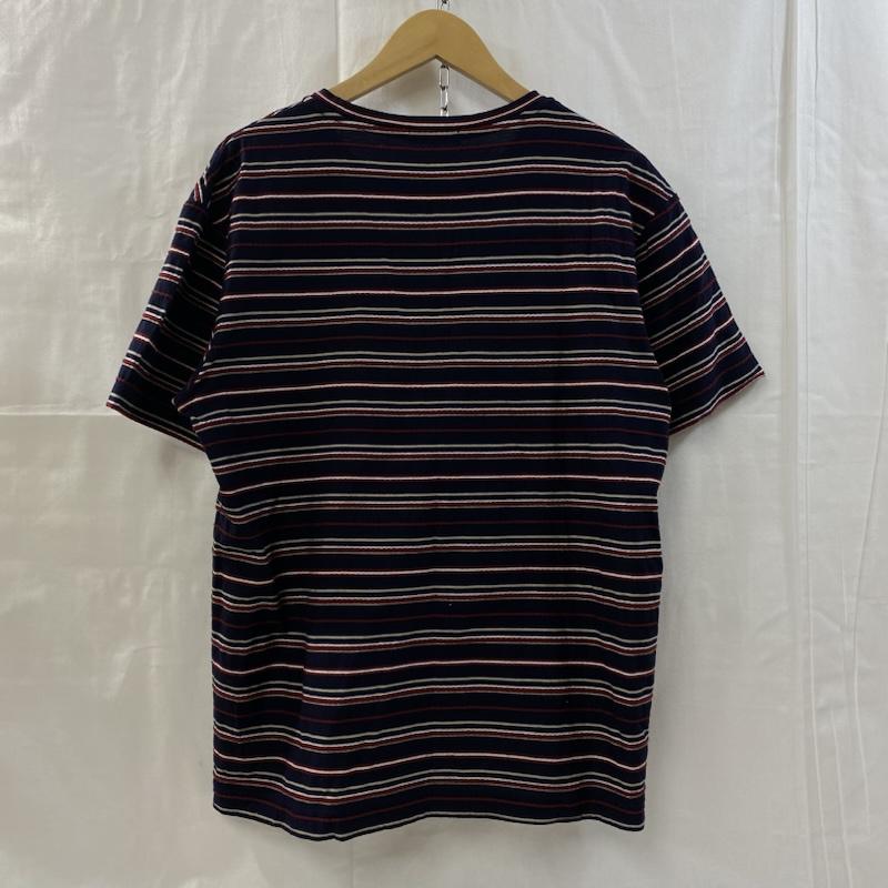 ブラックレーベル・クレストブリッジ BLACK LABEL CRESTBRIDGE Tシャツ 半袖 ロープボーダーTシャツ NAVY L L ロゴ、文字 X ボーダー柄 紺 / ネイビー / navy メンズ USED 古着 中古 50128687