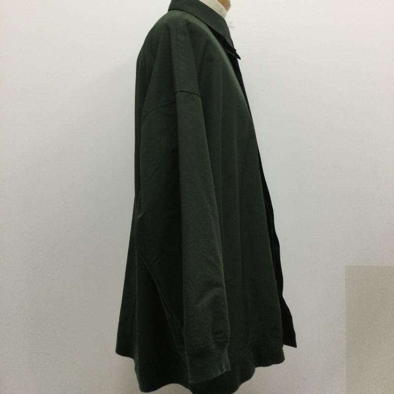 マイビューティフルランドレット my beautiful landlet シャツ、ブラウス 長袖 長袖シャツ/1/ポリエステル/グリーン/WM05-ST172051/ゆったりシルエット 1 無地 緑 / グリーン / green メンズ USED 古着 中古 50128695