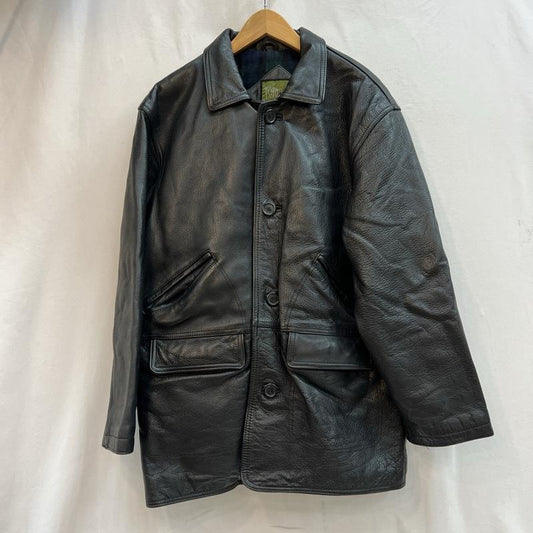 古着 USED ジャケット、上着 レザージャケット Rao 牛革 レザー カーコート ビンテージ M 黒 / ブラック / black メンズ USED 古着 中古 50128720