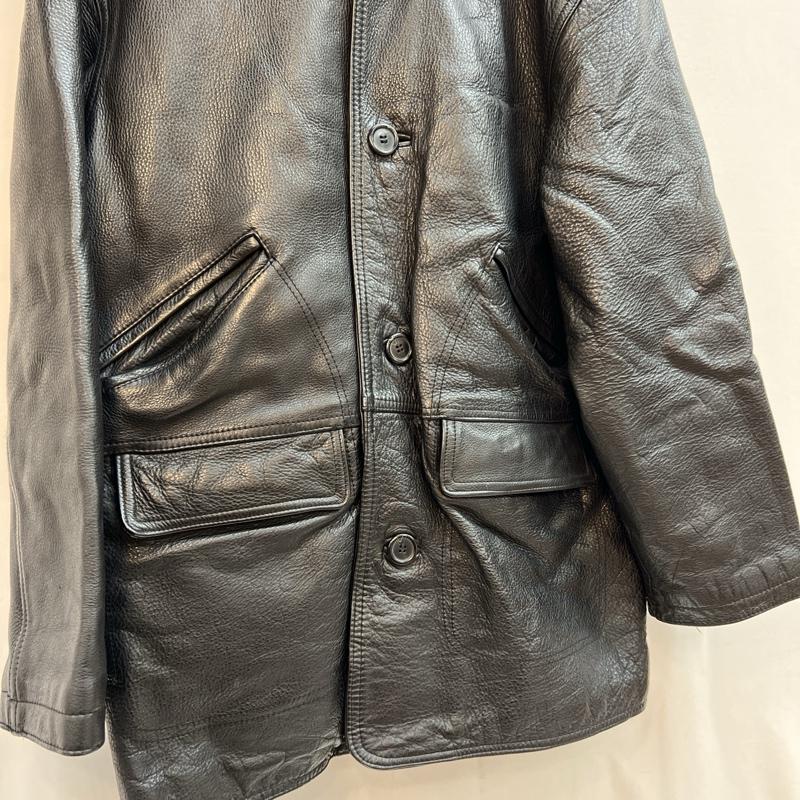 古着 USED ジャケット、上着 レザージャケット Rao 牛革 レザー カーコート ビンテージ M 黒 / ブラック / black メンズ USED 古着 中古 50128720