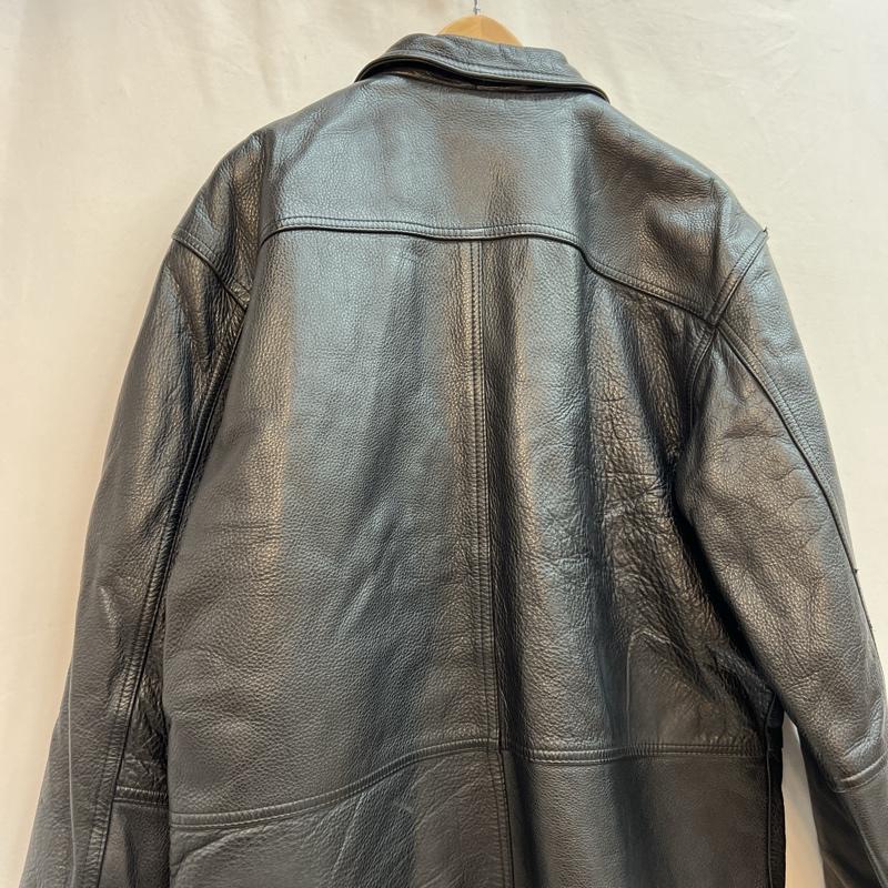 古着 USED ジャケット、上着 レザージャケット Rao 牛革 レザー カーコート ビンテージ M 黒 / ブラック / black メンズ USED 古着 中古 50128720