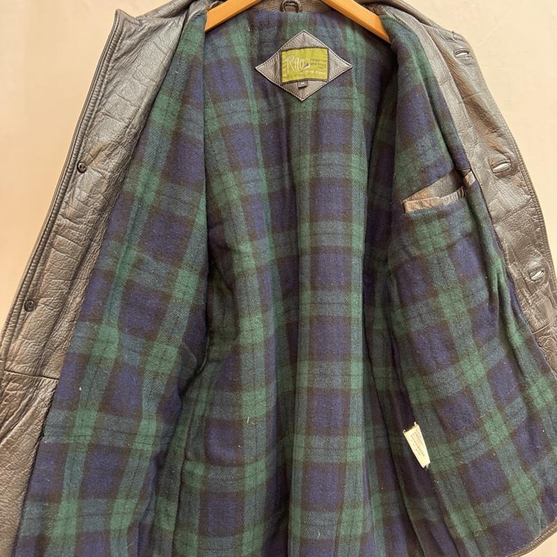 古着 USED ジャケット、上着 レザージャケット Rao 牛革 レザー カーコート ビンテージ M 黒 / ブラック / black メンズ USED 古着 中古 50128720