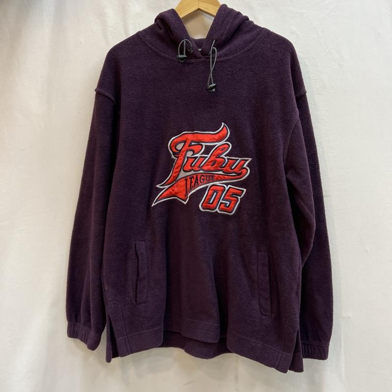 フブ FUBU パーカー 長袖 90s 00s ロゴ ナンバリング フリース パーカー 紫 / パープル / purple メンズ USED 古着 中古 50128736