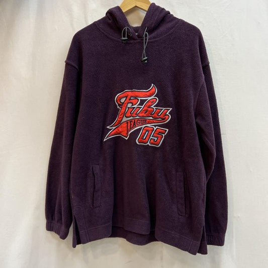 フブ FUBU パーカー 長袖 90s 00s ロゴ ナンバリング フリース パーカー 紫 / パープル / purple メンズ USED 古着 中古 50128736