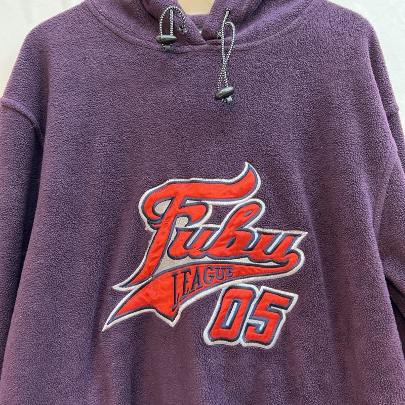 フブ FUBU パーカー 長袖 90s 00s ロゴ ナンバリング フリース パーカー 紫 / パープル / purple メンズ USED 古着 中古 50128736
