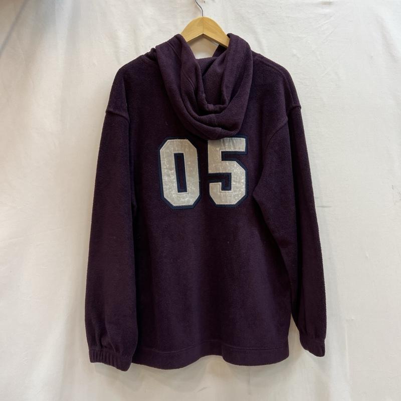 フブ FUBU パーカー 長袖 90s 00s ロゴ ナンバリング フリース パーカー 紫 / パープル / purple メンズ USED 古着 中古 50128736