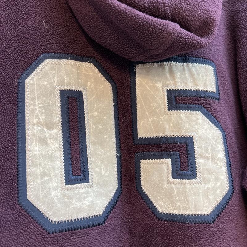 フブ FUBU パーカー 長袖 90s 00s ロゴ ナンバリング フリース パーカー 紫 / パープル / purple メンズ USED 古着 中古 50128736