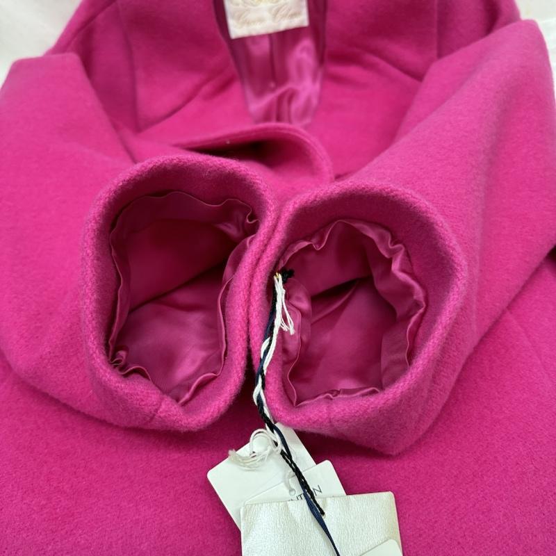 グレースコンチネンタル GRACE CONTINENTAL コート コート一般 ビジュー ボタン コクーン メルトン ロング コート 34 桃 / ピンク / pink レディース USED 古着 中古 50128758