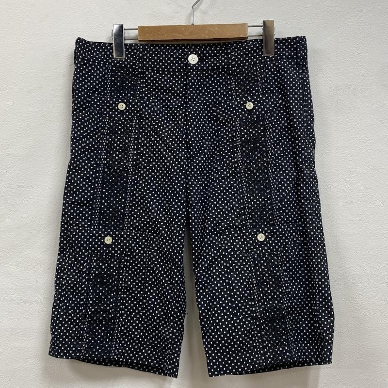 古着 USED パンツ ショートパンツ NR.FLAG WEAR エヌアールフラッグウェア 渋谷PRIMAL キューバシャツ モチーフ ハーフパンツ L 総柄 X ドット X 刺繍 黒 / ブラック / black X 白 / ホワイト / white メンズ USED 古着 中古 50128827