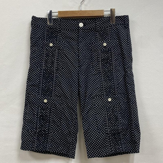 古着 USED パンツ ショートパンツ NR.FLAG WEAR エヌアールフラッグウェア 渋谷PRIMAL キューバシャツ モチーフ ハーフパンツ L 総柄 X ドット X 刺繍 黒 / ブラック / black X 白 / ホワイト / white メンズ USED 古着 中古 50128827