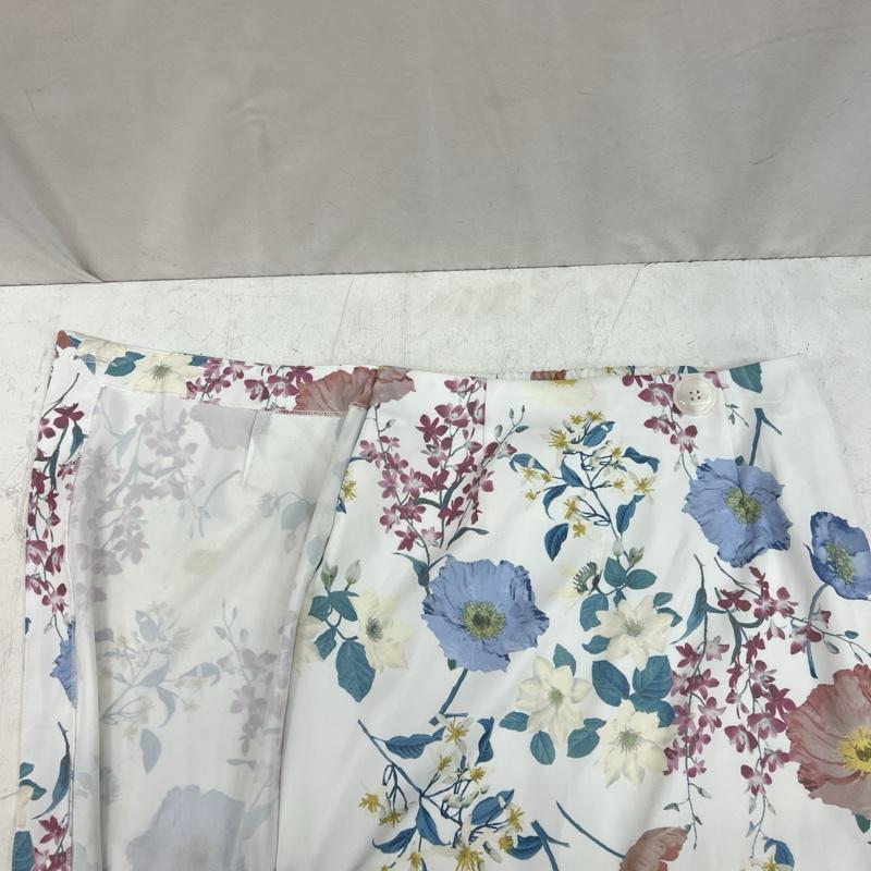 エイミーイストワール eimy istoire スカート ひざ丈スカート 花柄 フラワー タイトスカート S 白 / ホワイト / white レディース USED 古着 中古 50128899